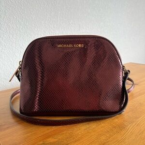 Michael Kors Metallic Snake Embossed Crossbody